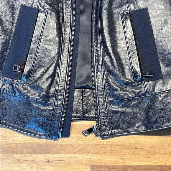 DOLCE & GABBANA Blue Leather Jacket - Picture 3 of 16